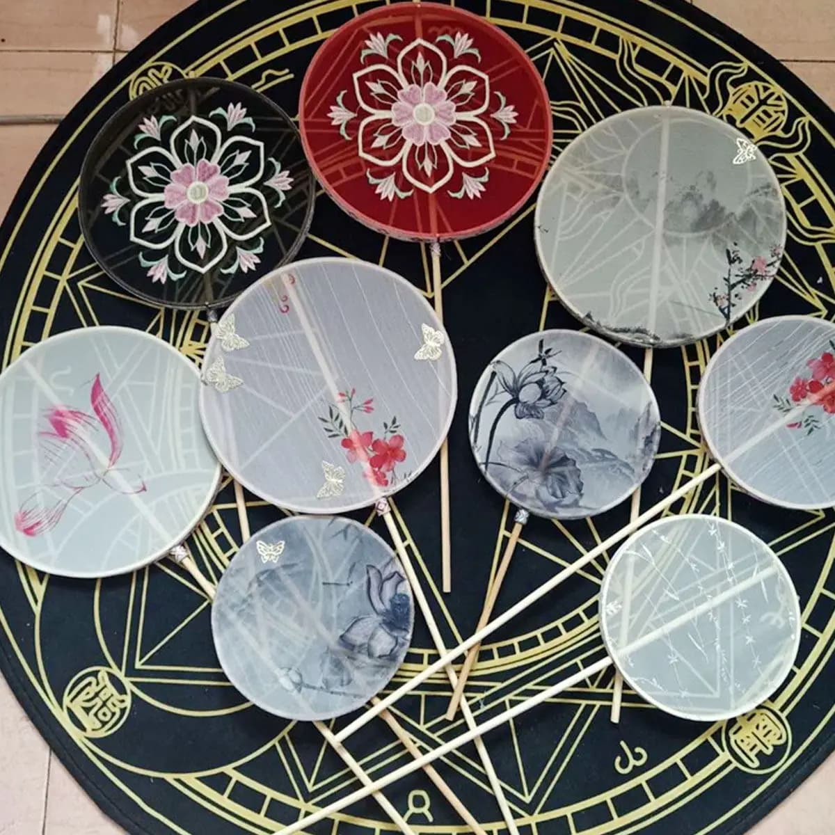 13Pcs Bamboo Dreamcatcher Rings 26Cm Round Fan Frame DIY Craft Tool for Dreamcatcher Decor Accessories
