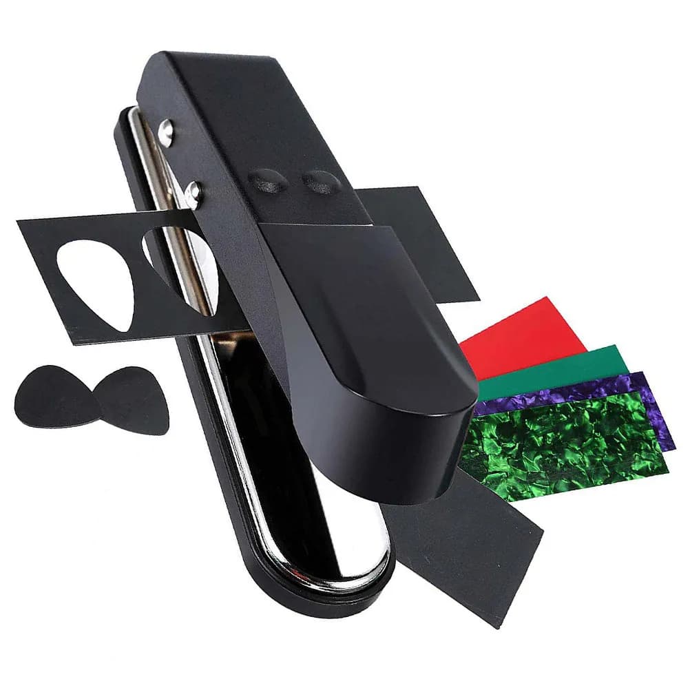 1Set Guitar Pick Punch Efficient DIY Cutter Tool for Making Guitar Ukulele Bass Picks from Credit Cards Celluloid ABS Sheet