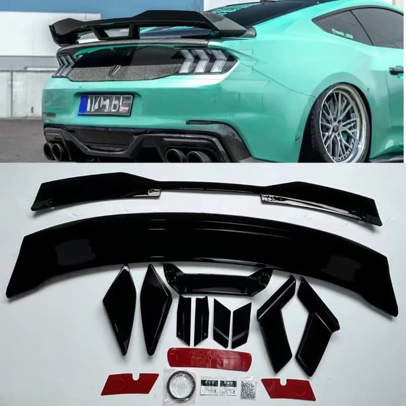 Rear Spoiler For Ford New Mustang 2024 2025 Rear Diffuser Fixed Wing Body Kit Modification Upgrade Car Accessories