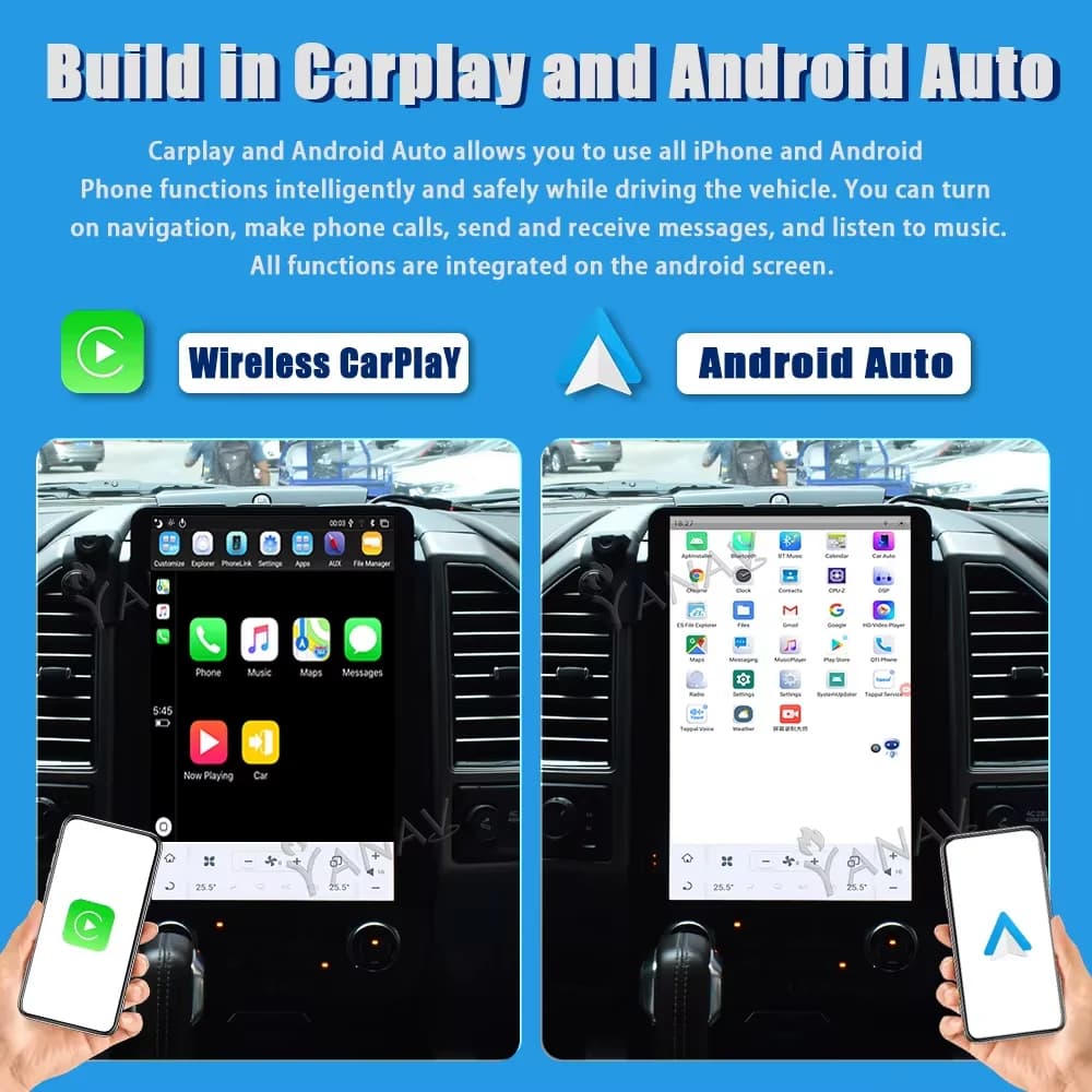 14.4 Inch Andriod Radio For Ford F150,F250, 2015 2016 2017 2018 2019 2020 2021, Car GPS Navi Multimedia Player Head Unit Screen