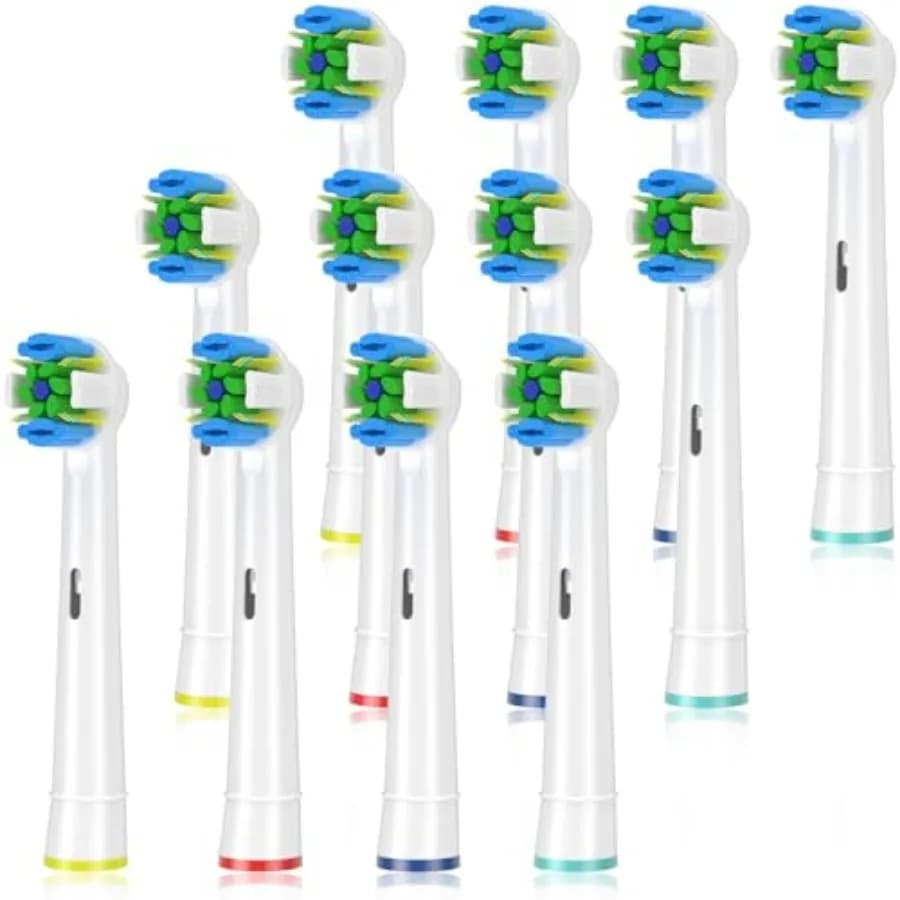 Schallcare Replacement Brush Heads Compatible with Oral B Braun Electric Toothbrush - Floss Toothbrush Head Fits for Oral B Pro