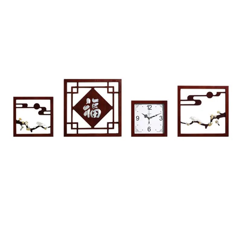 Combination wall clock, living room silent clock, home art atmosphere wall watch