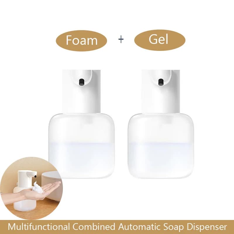 A Set Automatic Soap Dispenser For Kitchen Bathroom 500ML Charging Automatic Sensor Soap Dispenser For Shampoo and Body Wash