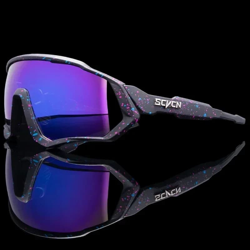 Scvcn Uomo Nuovo UV400 Sport Mountain Bike Occhiali da ciclismo Stile Occhiali da sole Fotocromatici Bicicletta Occhiali da ciclismo MTB Road Eyewear