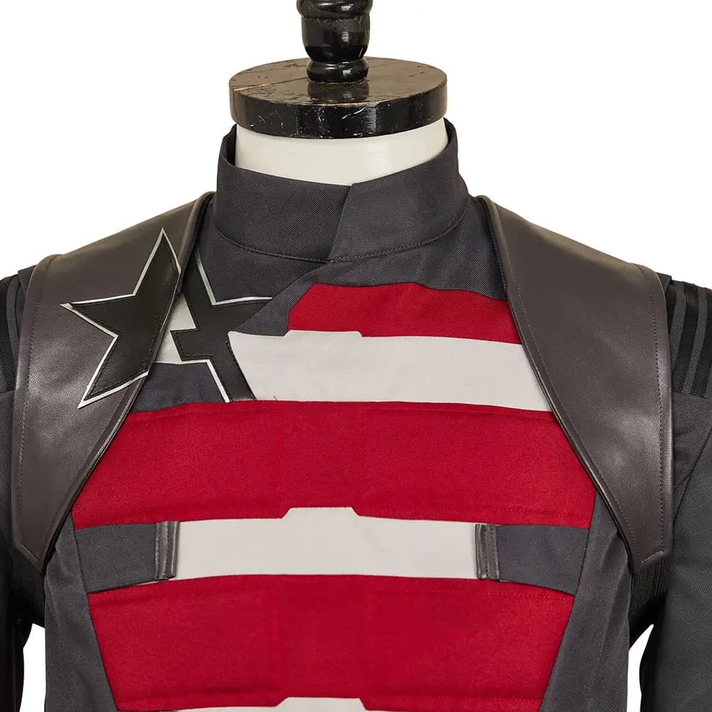 Costume da Cosplay di John Walker, Uniforme da Agente per Uomo, Gilet, Pantaloni, Copricapo, Cintura, Guanti, Outfit per Halloween e Feste in Maschera