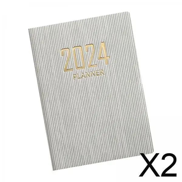 2x Agenda da lavoro, diario, agenda mensile 2024, doppio lato