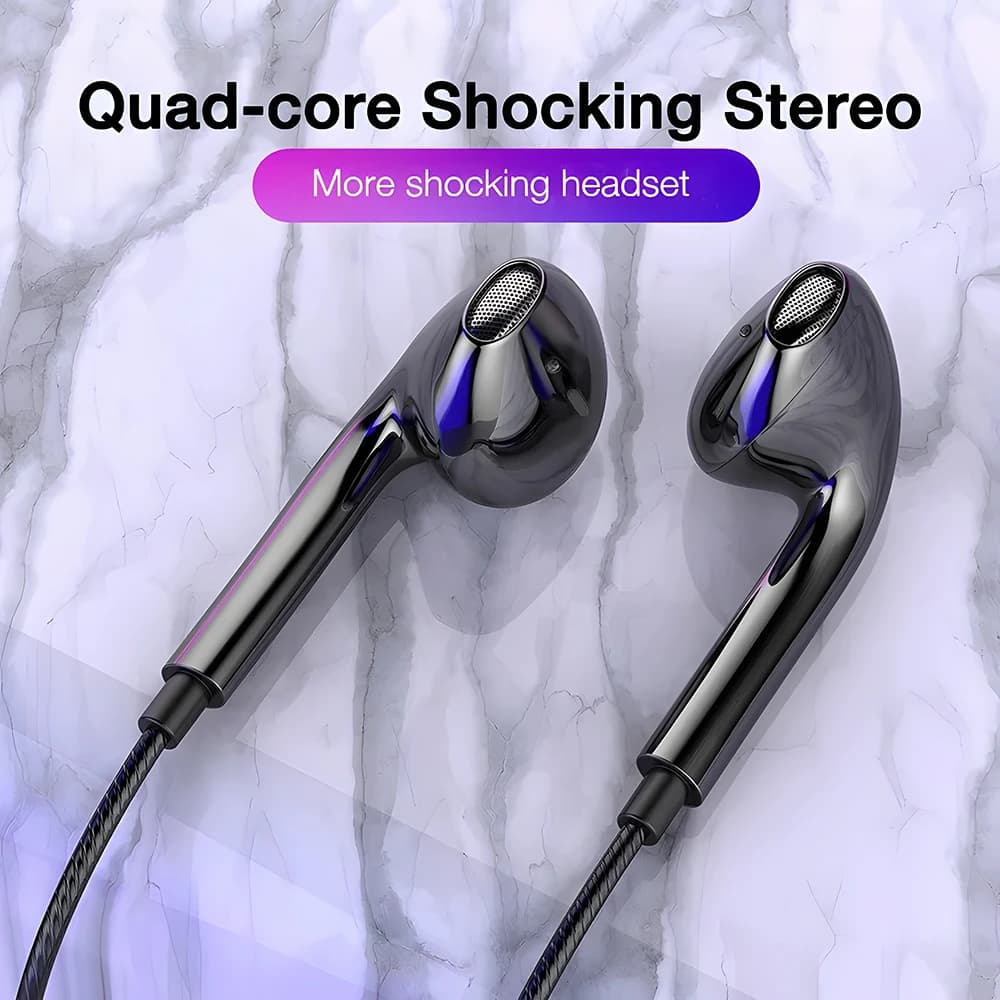 Wired earphones type C Headphones Game 3.5 mm wired headphones with microphone Stereo earphones for bass Online phone control