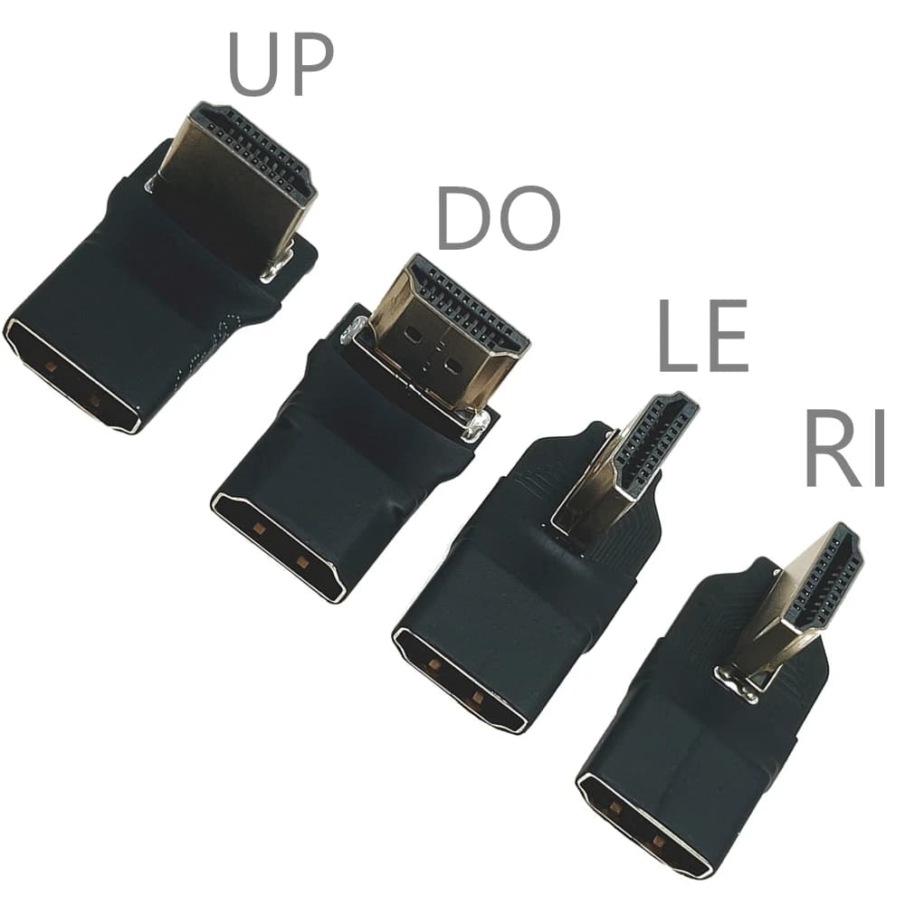 HDMI ad angolo retto gomito da 90 gradi adattatore maschio-femmina TV montata a parete prolunga cavo ad alta definizione monitora HDMI montata a parete
