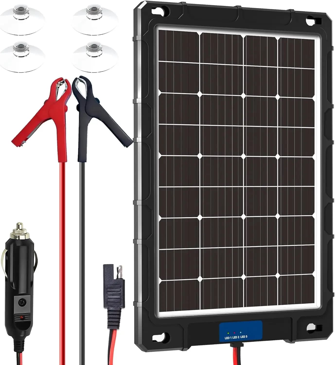 Kit pannello solare da 7,5 W 12 V con controller aggiornato per applicazioni di auto/camper/moto/marini