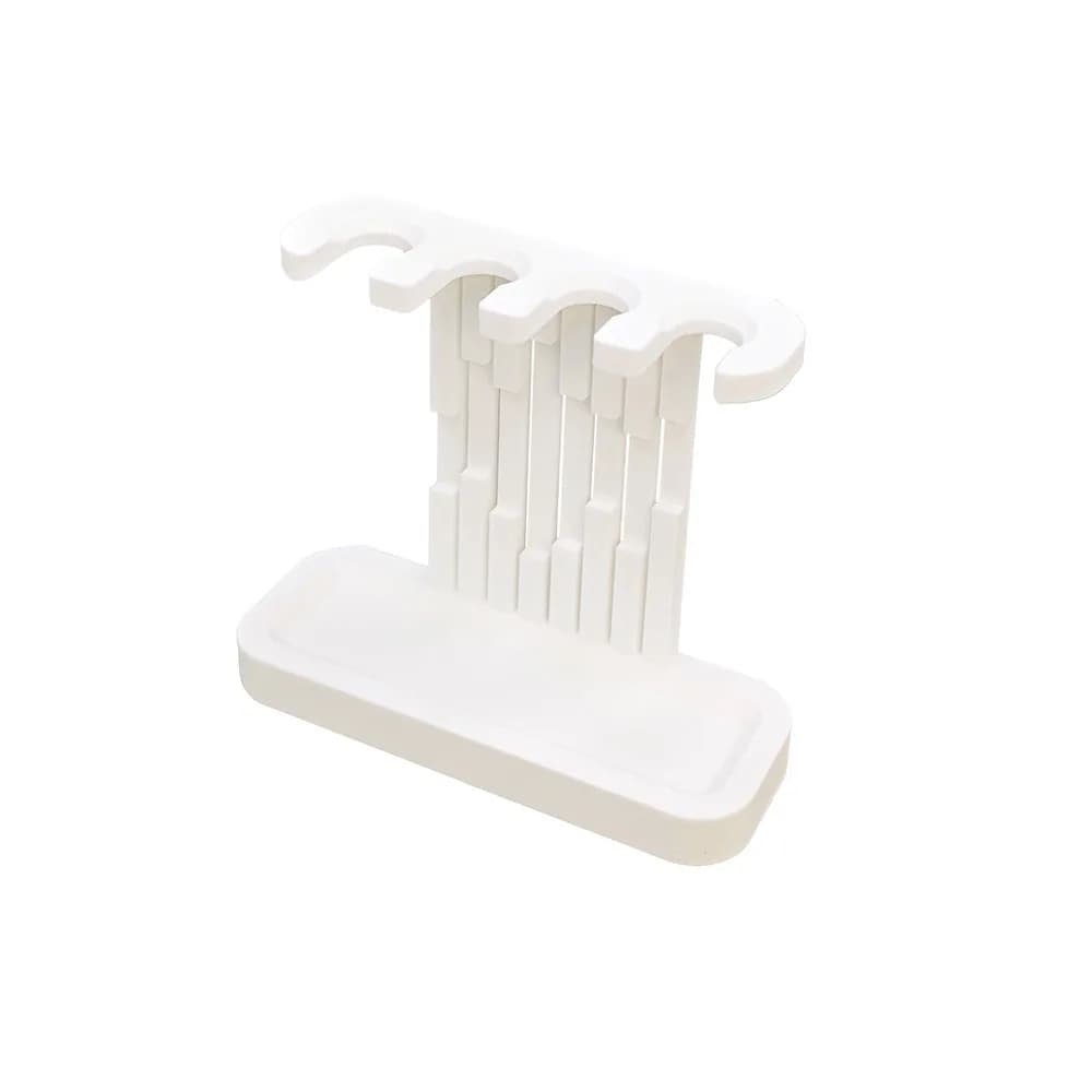 Ground support for 4 toothbrush heads, 3D printed, electric toothbrush holder, keeps dry heads, plastic bathroom holders