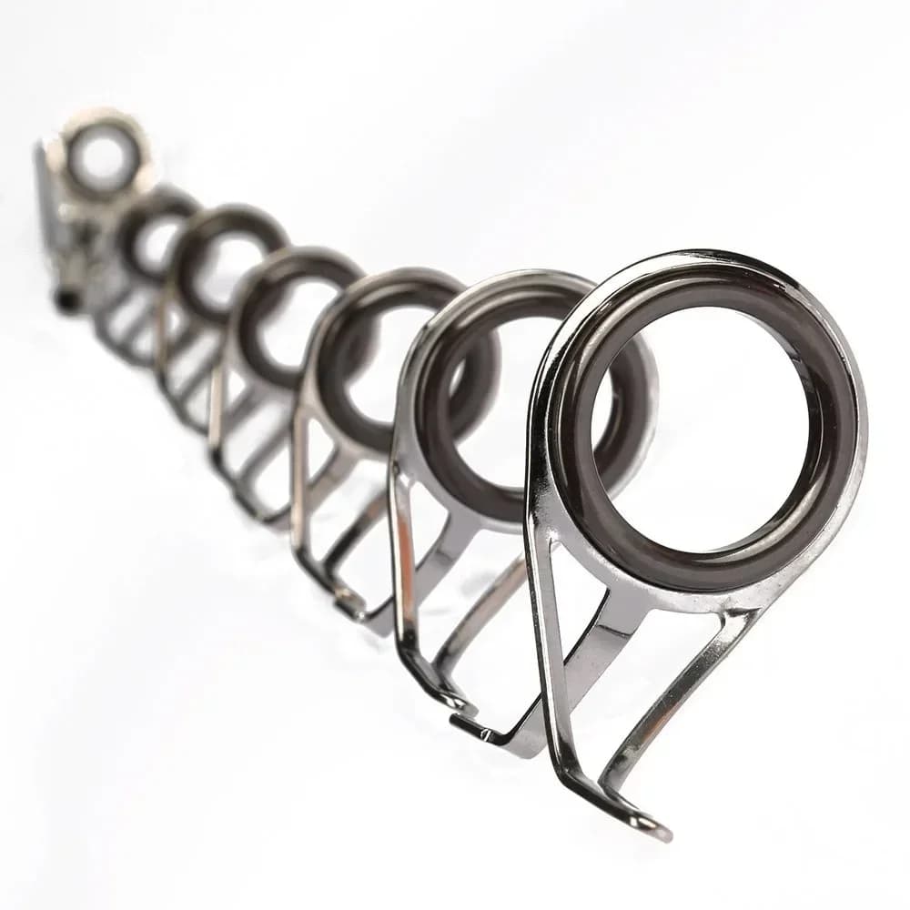 7 pcs/set Fishing equipment Stainless steel repair kit Set Fishing rod Guide Fishing rod Round Ring Guide Eye Loop Thread