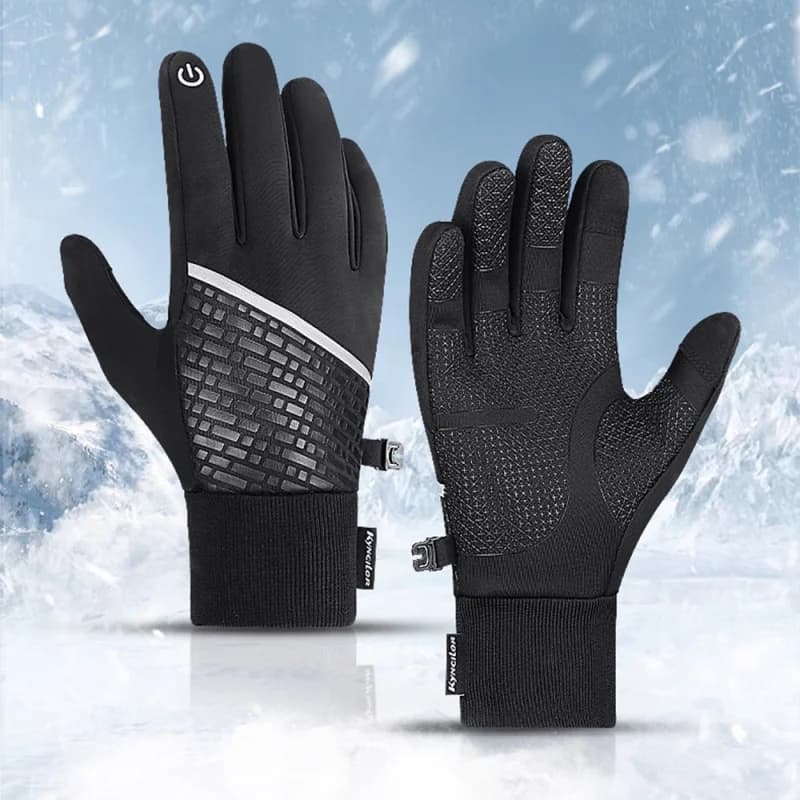 Men winter cycling gloves waterproof windproof touchscreen weather cold bike riding sport outdoor warm