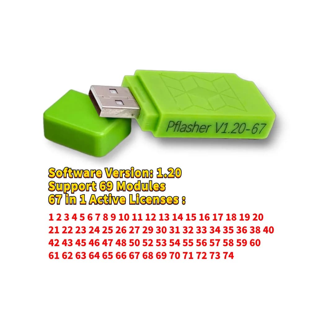 Dongle USB universale V1.21 per strumento di sintonizzazione ECU PCMmaster - PCM FLASH/SM2 PRO con 69 moduli, programmatore Damaos gratuito
