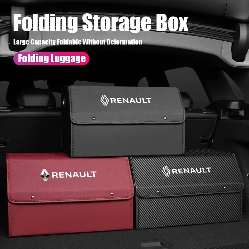 Organizer per Bagagliaio Auto, Scatola Pieghevole di Grande Capacità per Renault Megane 3 2 4 Clio4 5 Captur Trafic Scenic2 Austral Kangoo