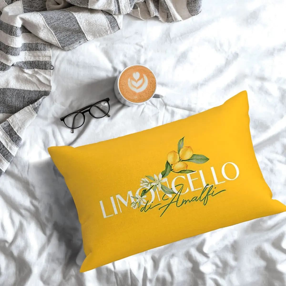 Fodera per cuscino rettangolare Limoncello Di Amalfi, decorazione per camera da letto, letto, casa, comfort, cuscino decorativo
