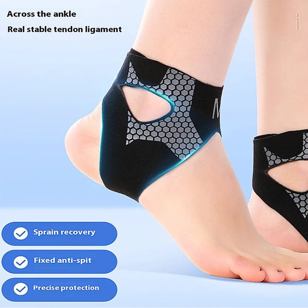 Tutore per caviglia regolabile da uomo da 1 pezzo - Manicotti per caviglia traspiranti ed elastici Supporto per compressione per protezione sportiva, fascite plantare
