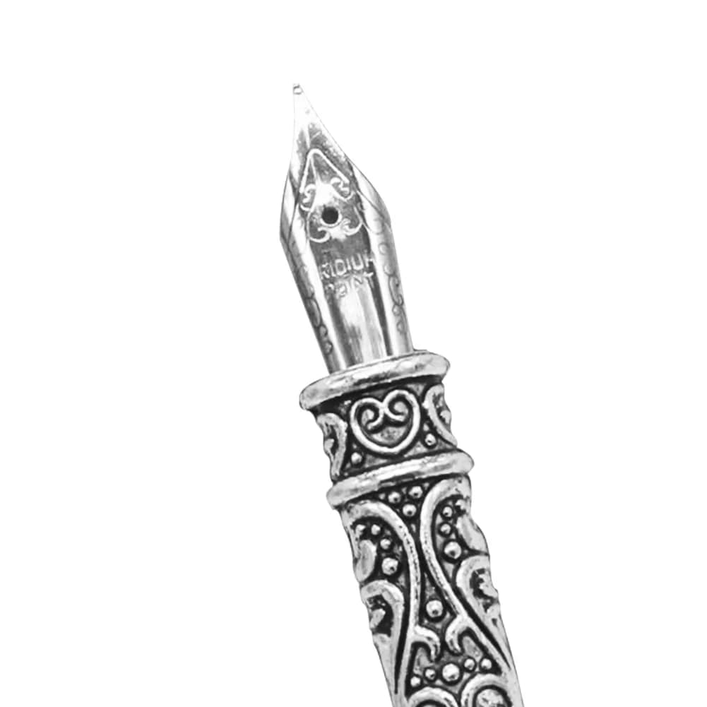 Retro Calligraphy Feather Dip Pen Writing Ink Set Stationery Quill Fountain Pen Birthday Teacher Gift Writing Tools