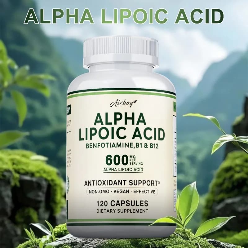 Alpha lipoic acid supplement - Antioxidant, improves metabolism and cell energy, anti-aging