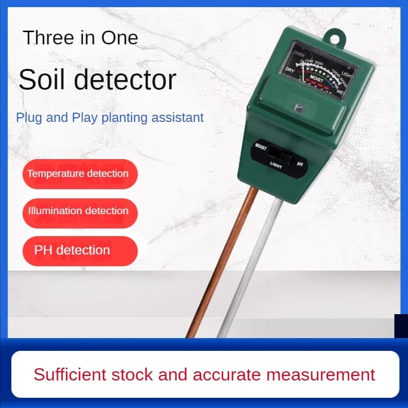 Tester Plants Growth Moisture Light Intensity Meter Instrument Garden Plant Tool 3 in 1 Soil PH Meter Flower Pot Hygrometer Soil