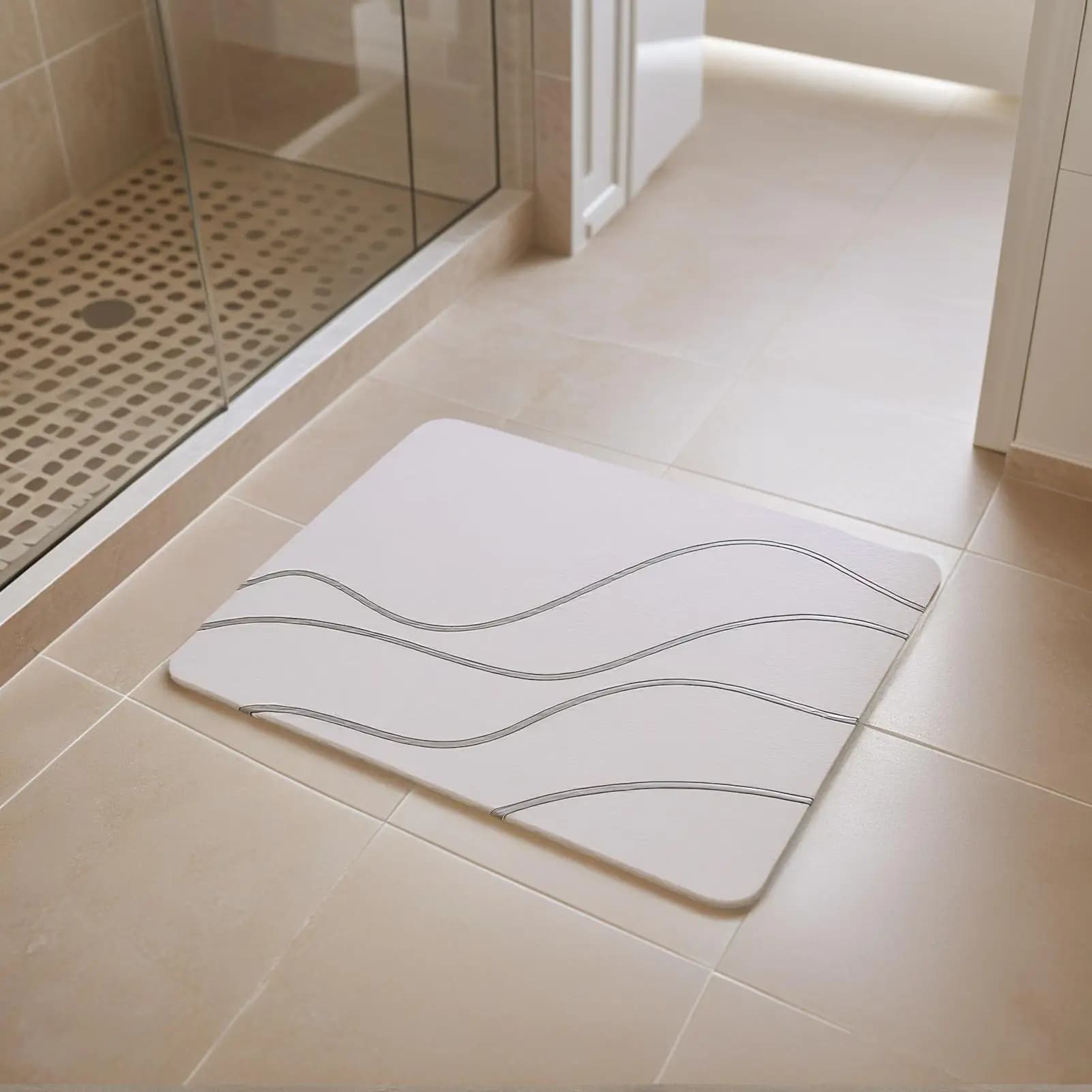 Tappetino da bagno 40x60cm antiscivolo in diatomite, tappeto assorbente per casa, appartamento, agriturismo, bagno, toilette, ripostiglio
