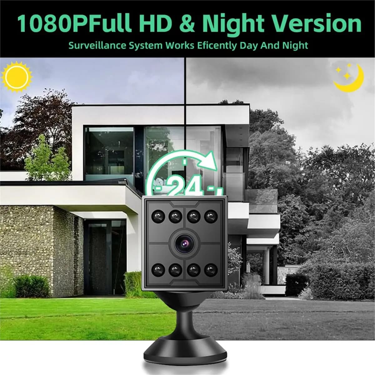 newA10R W09 HD Security Camera with Infrared Night Vision and Wi-Fi, High-Definition Smart Camera