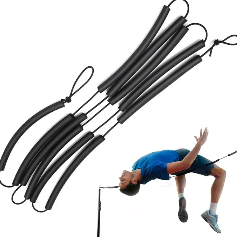 1 pz rope jump training equipment high jump bungee elastic cross-neck foam rope soft track belt training for high jump height