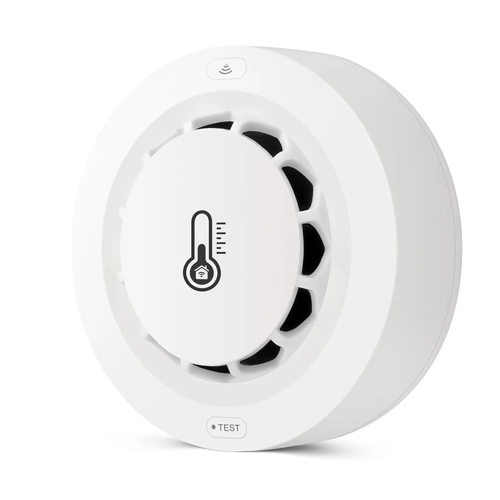 Tuya Wifi BT Two Connection Smoke Detector Temperature Humidity Measurement Device 80dB Sound Alarm