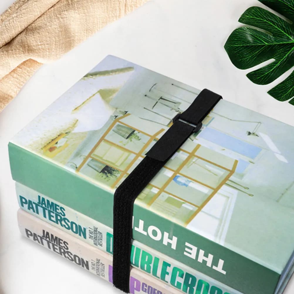 Set di 1 Fascetta stringicavo in nylon riutilizzabile con gancio e anello, regolabile, per organizzazione e gestione cavi