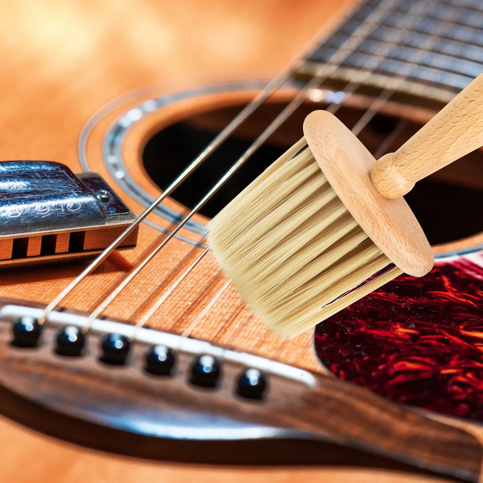 2 Spazzole per la Pulizia del Guzheng, Materiali Premium, Setole Dense, Manico Antiurto, Strumenti per la Pulizia degli Strumenti Musicali, Spazzole Antipolvere per Guzheng