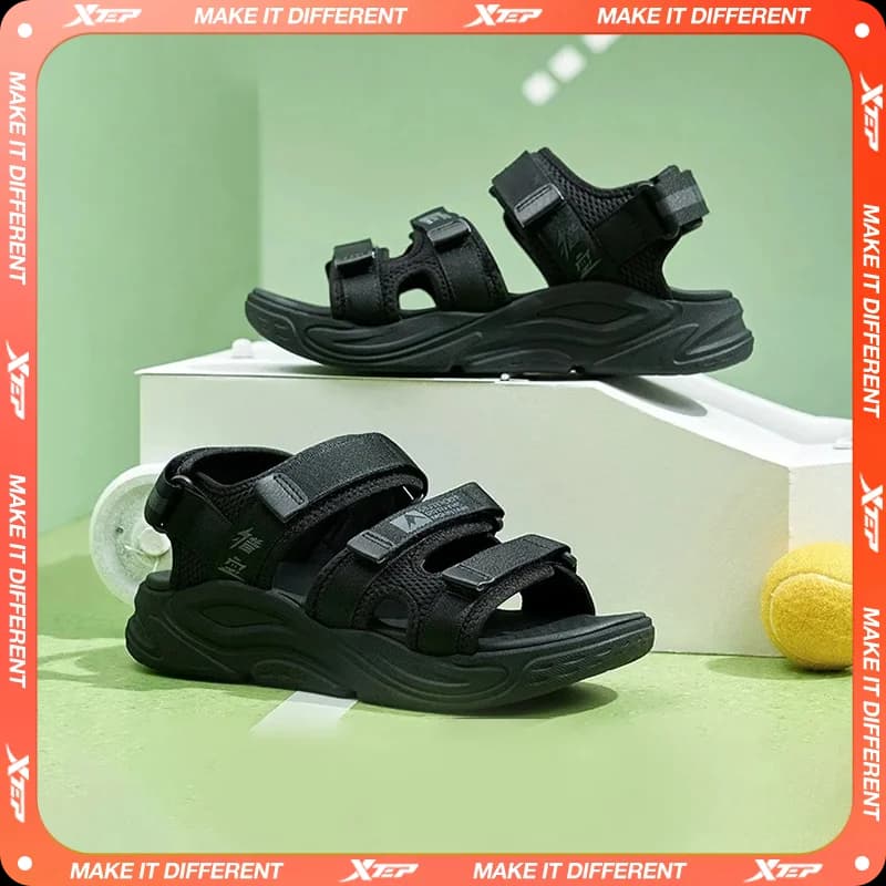 Xtep Men's Sandals Summer Casual Men's Shoes Non-slip Trekking Shoes For Everyday Breathable Outdoor Shoes 876219500005