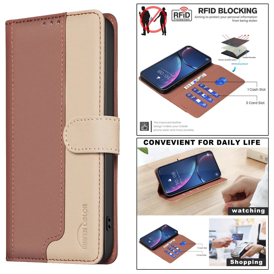 Custodia a libro in pelle con protezione RFID per Nokia G42 G22 G310, porta carte e copertina a libro per Nokia C32 C22, custodie a portafoglio Funda