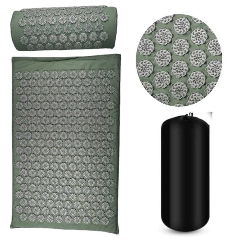 Acupuncture massage pad for Yoga type pressure relieves Stress back body pain Spike acupuncture massage lying back lying down