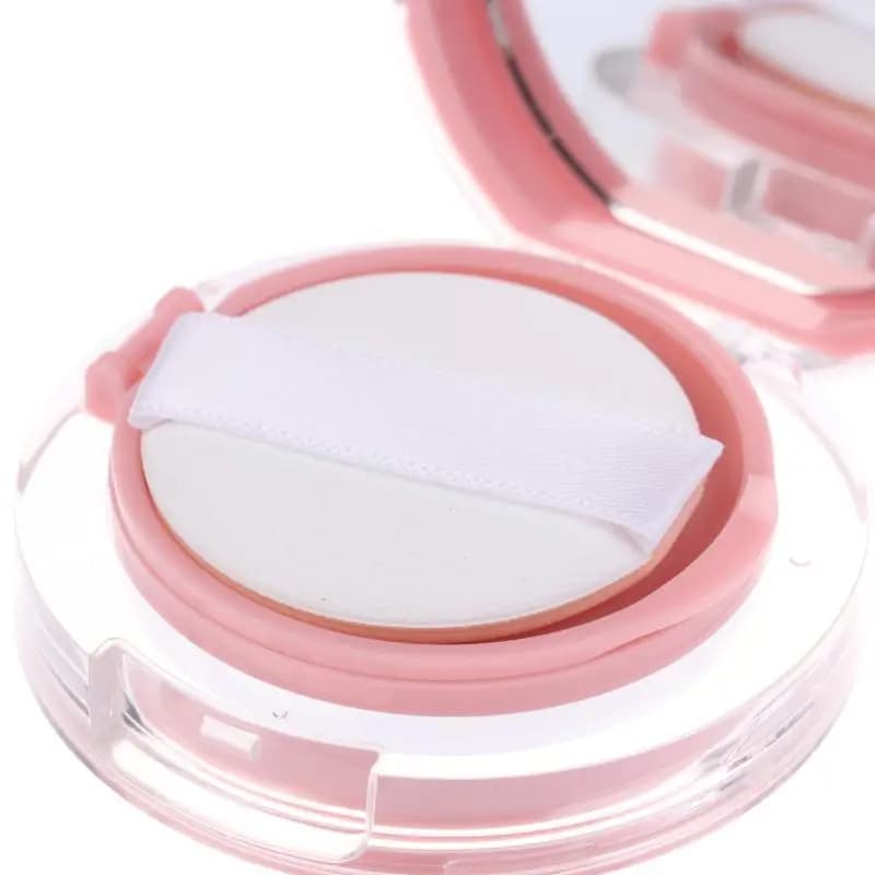 1 Contenitore Portatile Vuoto da 6g per Cuscinetto d'Aria con Spugna e Specchio per BB Cream, Fondotinta e Cosmetici