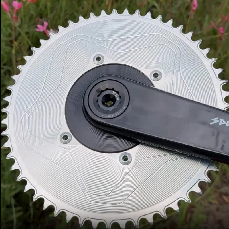 SPRILL X110BCD Offset da 3 mm (AERO a 4 bulloni) Corona tonda stretta larga 40-58T Parti di biciclette nere e argento