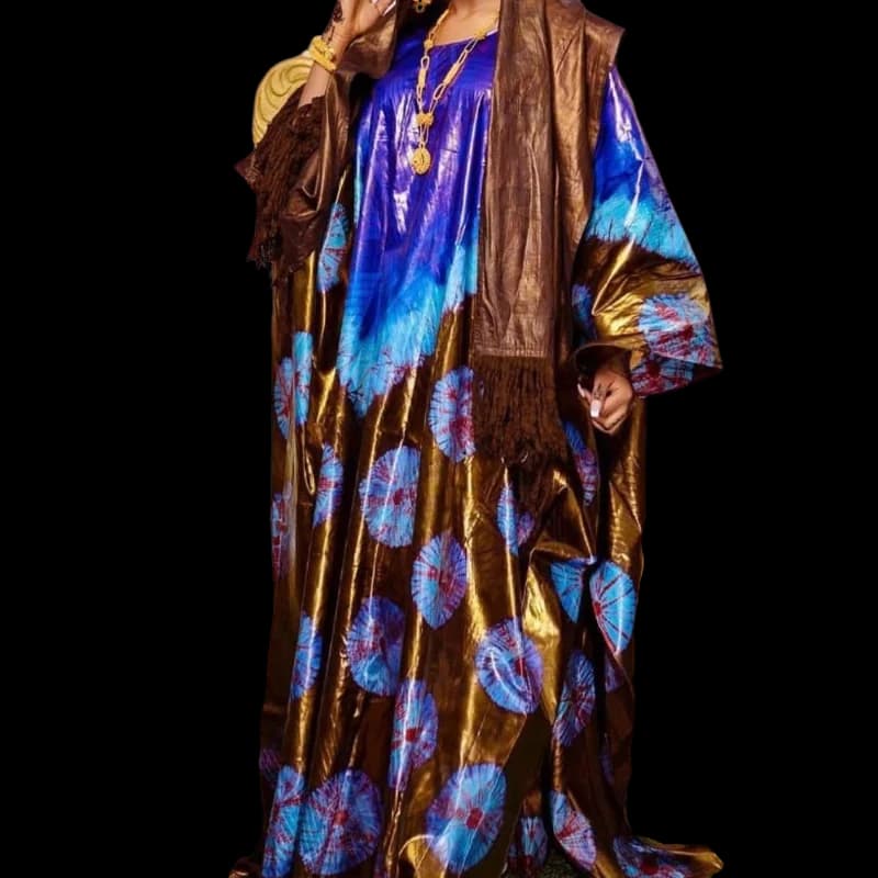 Traditional African ritual printed dress with elegant classic dresses with seasonal charm