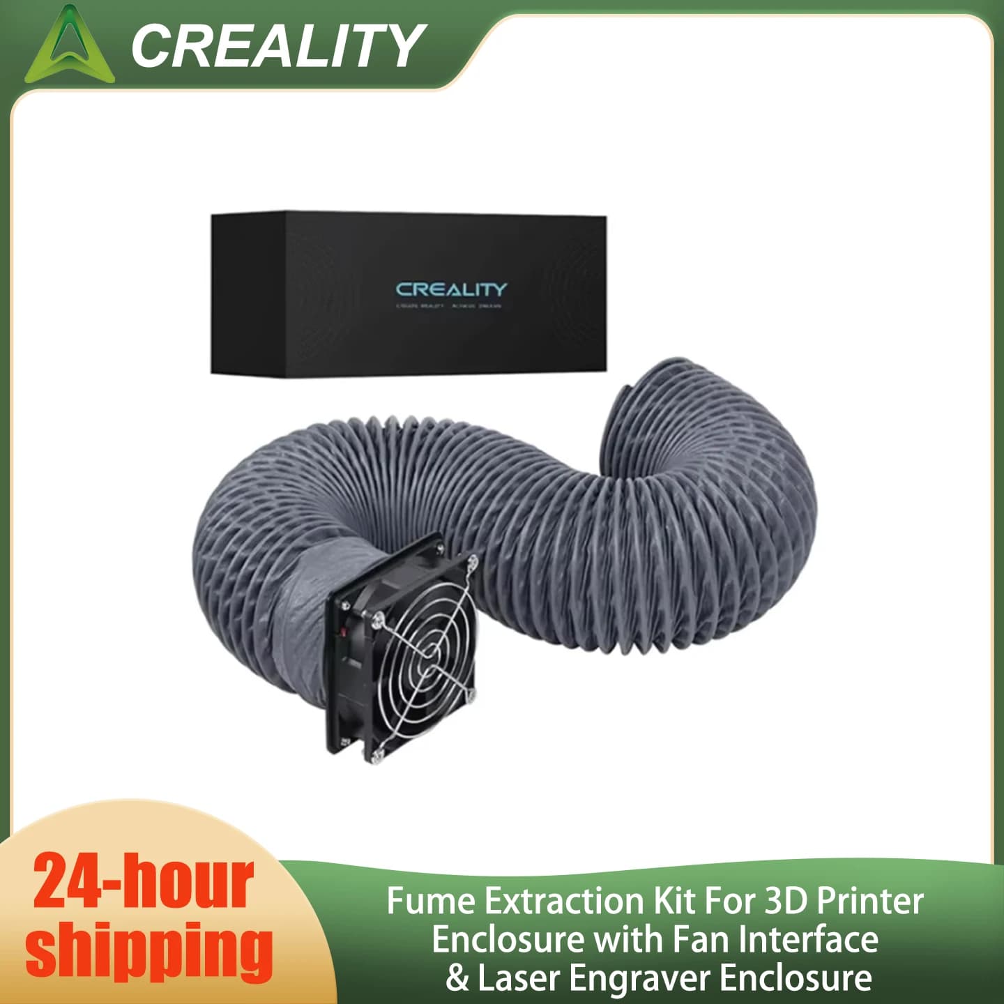 Kit di Estrazione Fumi Creality per Stampante 3D e Incisore Laser con Interfaccia Ventola e Ventilazione Efficiente