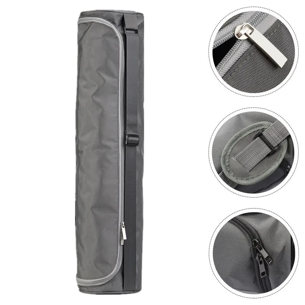 Yoga mat for women, portable, lightweight, wear-resistant, with side pocket for phone, earphones, fitness, yoga mat