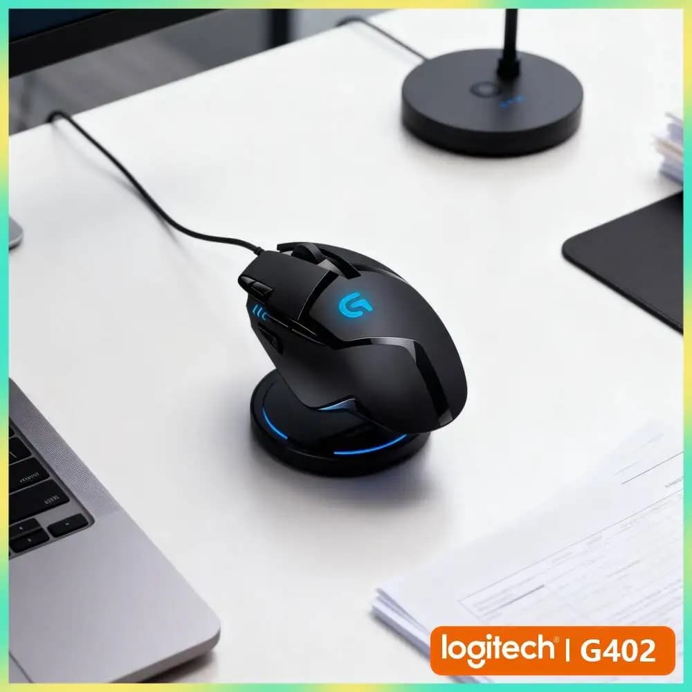 High-Precision Logitech G402 Mouse 4000 DPI On-the-Fly Switch 8 Buttons Anti-Slip for High-Stakes Gaming Events