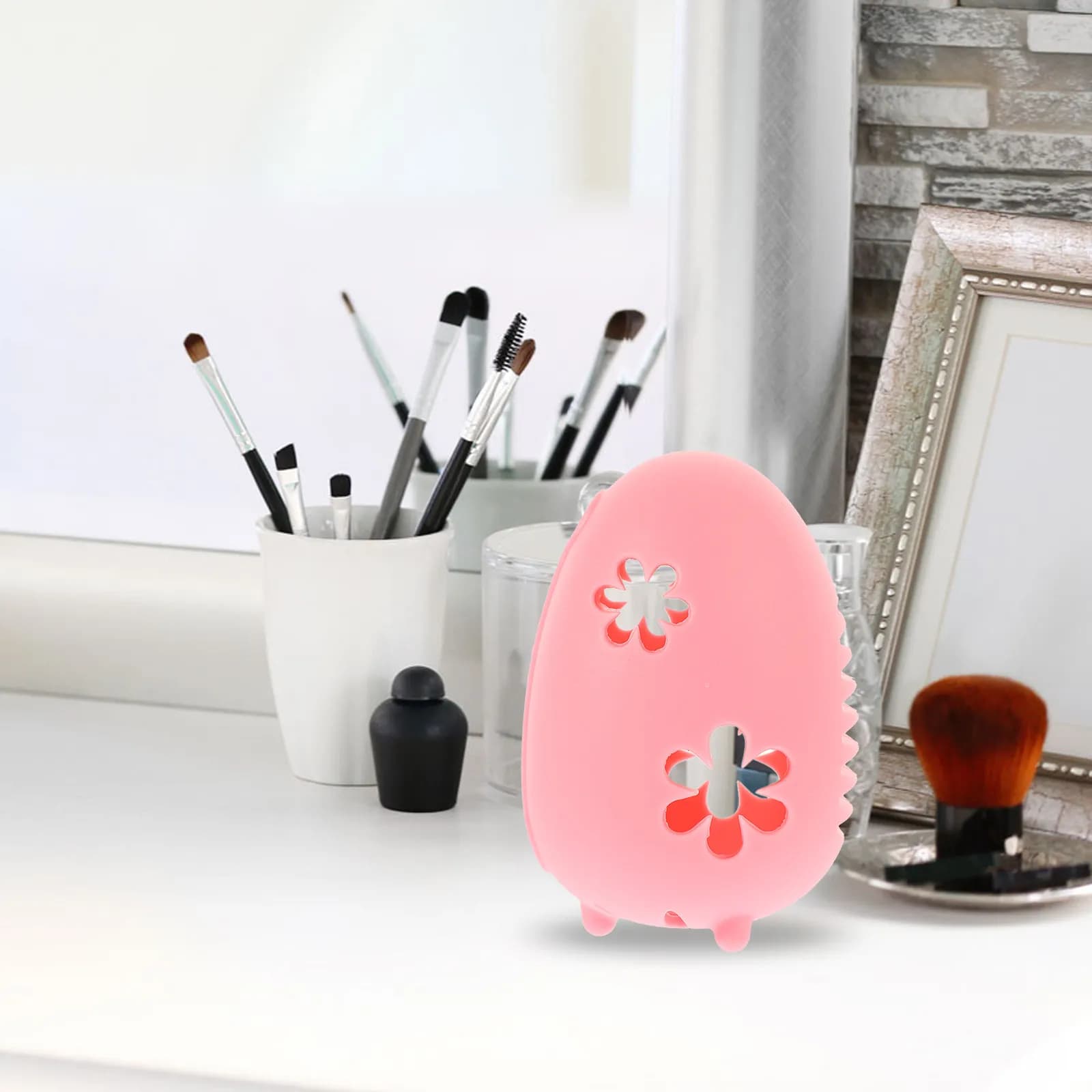 Support for Silicone Makeup Sponges, Breathable Design for Conservation and Organization of Sponges for Fondotinta