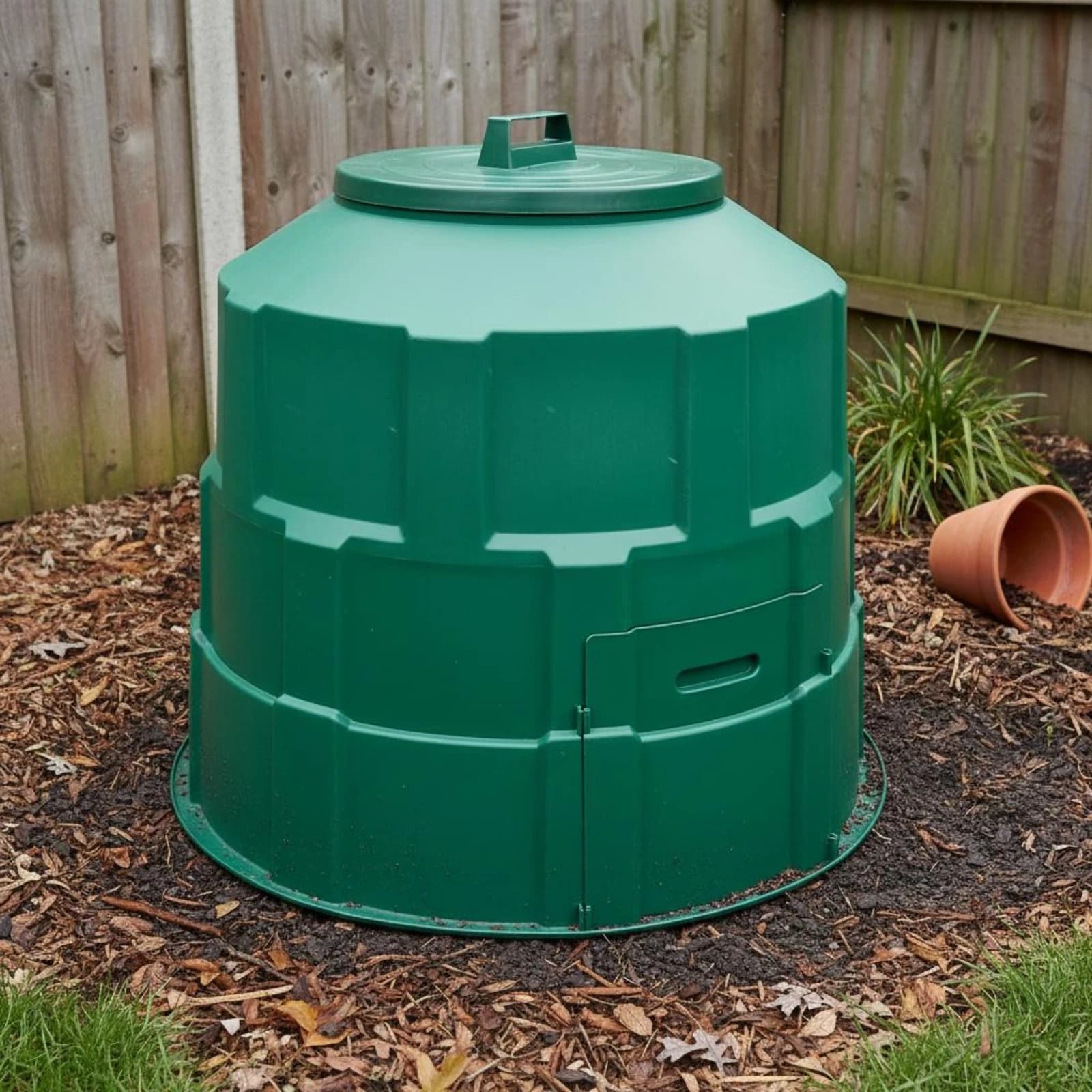 Garden Waste Fermenter Sunproof Outdoor Compost Bin Composter Self-Turning for Yard