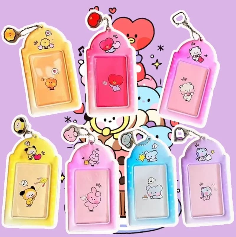 Set di Carte e Contenitore per Cartoni Animati BT21 Idol RJ Shooky Man Chimmy Cooky, Set Regalo Creativo e Originale