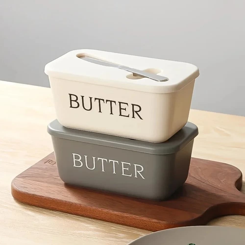 Butter Storage Box with Built-in Knife – Airtight Cheese & Butter Dish with Slicer for Kitchen and Restaurant Use