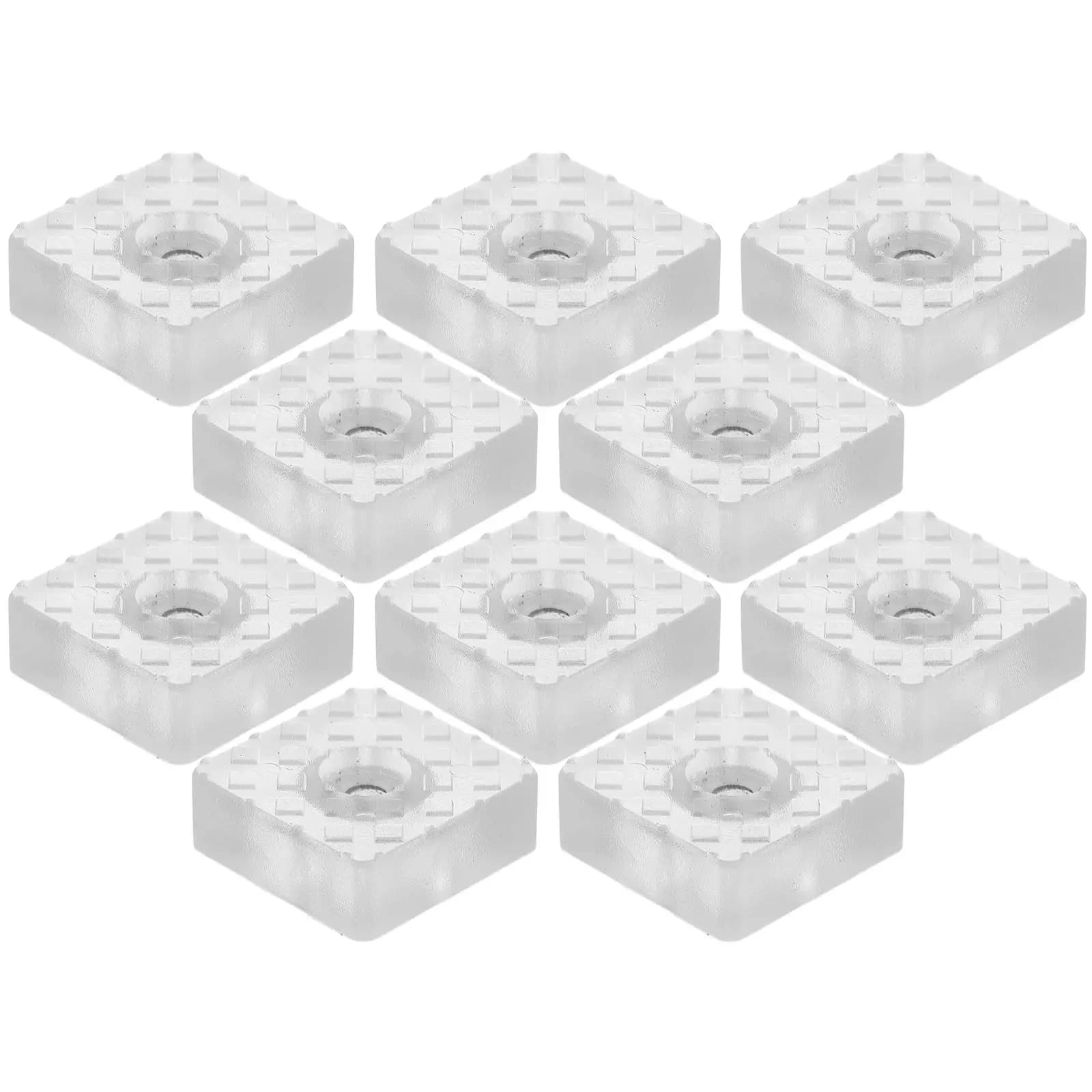 10 Pieces Protective Silicone Transparent Fittings for Furniture, Soft Rubber Bearings for Chairs Legs, Cutlery Feet Covers