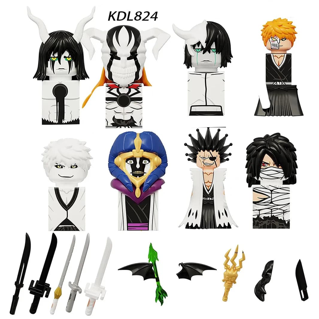 KDL824 Bleach Action Anime Building Blocks Kurosaki Ichigo Ulquiorra Accessori multipli
