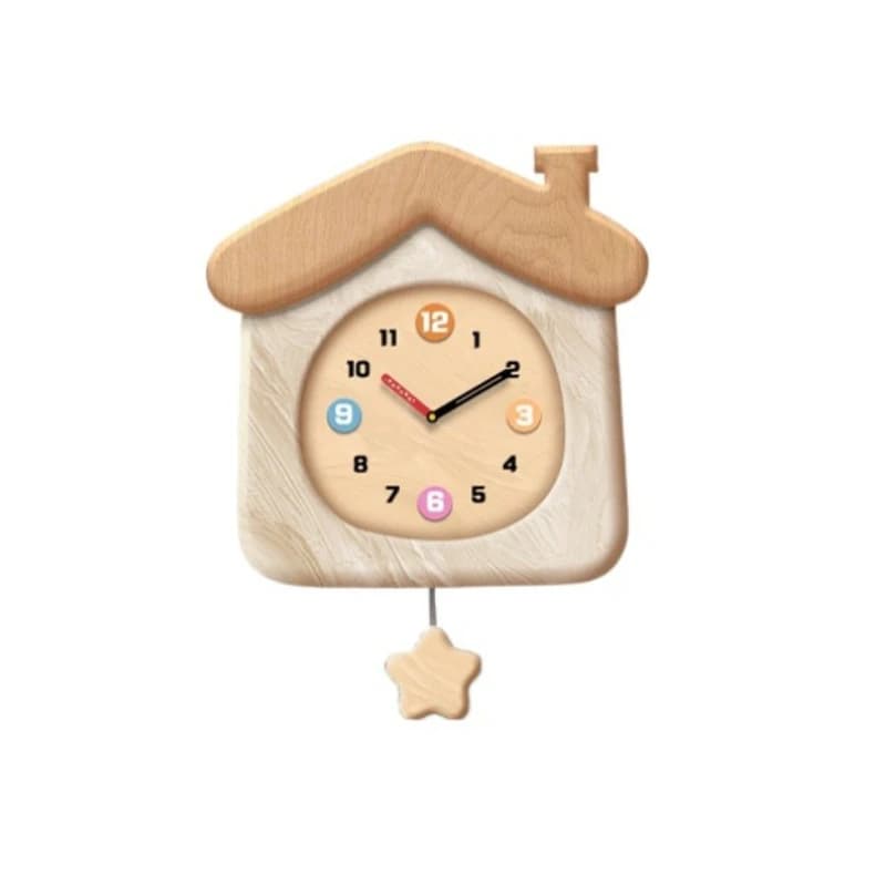 Cream wind living room wall clock small house creative clock dining room clock simple modern mute