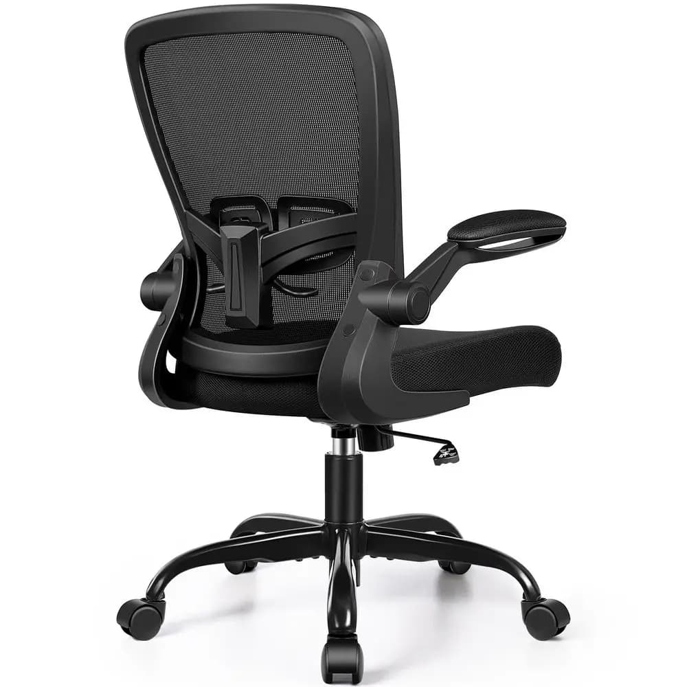 Sedia da Ufficio Ergonomica con Altezza Regolabile, Rotazione a 360°, Braccioli Ribaltabili, Inclinazione Flessibile, Cuscino Comodo e Traspirante