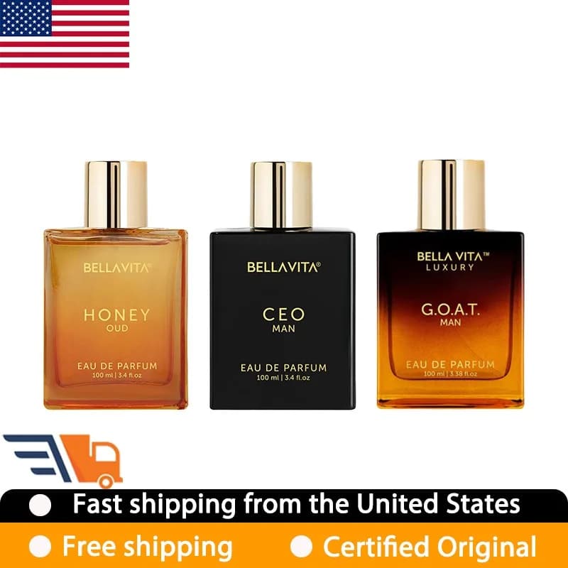 BellaVita Honey Oud Goat CEO Man Set da 3 Pezzi Eau de Parfum Spray Unisex 100 ML Profumo di Lusso Duraturo Legnoso con Feromoni 3.4 Oz