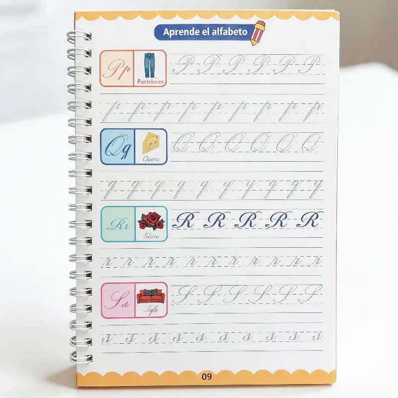Spanish Alphabet Writing Activity Workbook Practice Calligraphy Practice Set Writing Groove Practice Book Spanish Practice Book