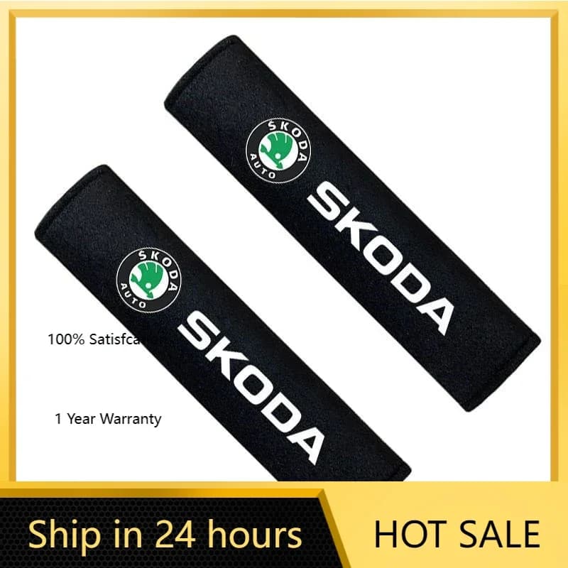 Car Sticker 2025 Hot Car Safety Belt Pad Safety Belt Cover Soft Mat Accessories for Skoda Yeti Kamiq Kodiaq Karoq Octavi