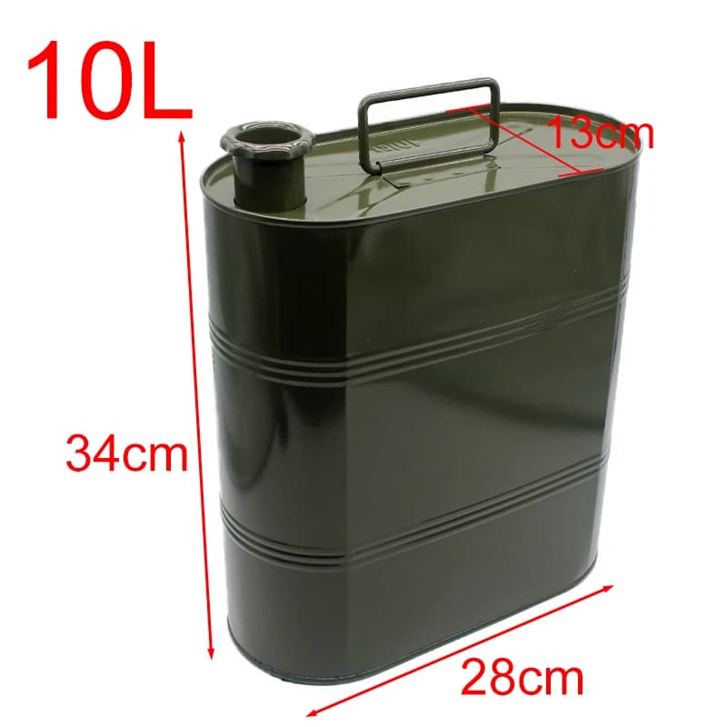 Serbatoio di stoccaggio dell'olio portatile in acciaio inossidabile da 5 litri/10 litri per auto/moto/camion/serbatoio carburante di ricambio e tamburo del carburante